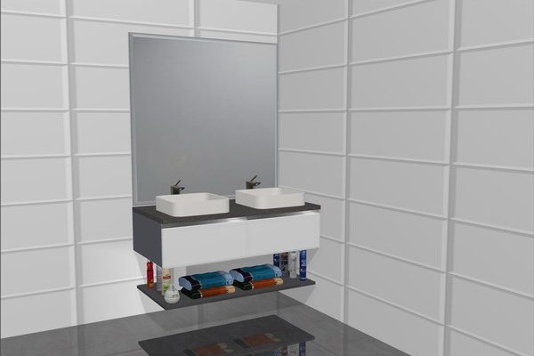 Dos lavabos sobreencimera